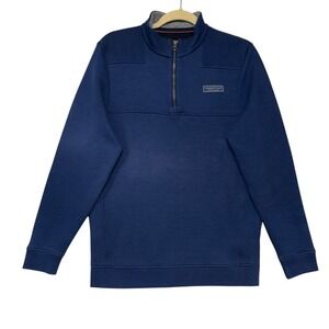 Vineyard Vines Mens Shep Shirt Quarter Zip Pullover Navy Blue Small